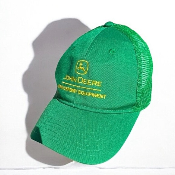 🌻John Deere Green Bridgeport Equipment Men's Snapback Adjustable Hat Cap - Picture 3 of 8